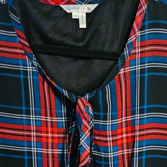 Draper James Red and Green Plaid Dress – Size XXL – Holiday Bow & Ruffle Detail - Picture 4 of 7